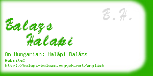 balazs halapi business card