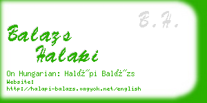 balazs halapi business card